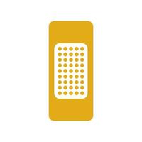 Band-aid illustrated on a white background vector