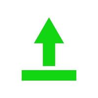 Upload arrow illustrated on white background vector