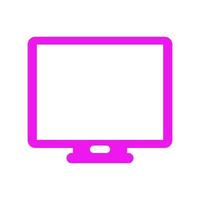 Computer monitor illustrated on a white background vector