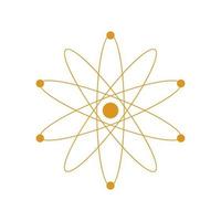 Atom illustrated on a white background vector