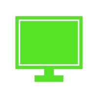 Computer monitor illustrated on a white background vector
