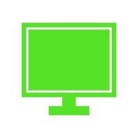 monitor de computadora ilustrado en un fondo blanco vector