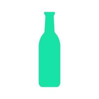 botella de vino ilustrada en un fondo blanco vector