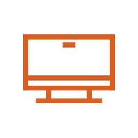 Computer monitor illustrated on a white background vector