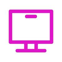 Computer monitor illustrated on a white background vector