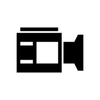 Video camera illustrated on a white background vector