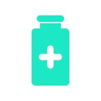 Medical bottle illustrated on a white background vector