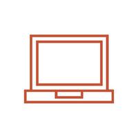 Laptop illustrated on a white background vector