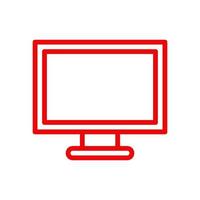 Computer monitor illustrated on a white background vector