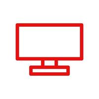 Computer monitor illustrated on a white background vector