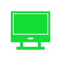 Computer monitor illustrated on a white background vector
