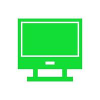 Computer monitor illustrated on a white background vector