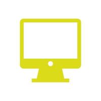 Computer monitor illustrated on a white background vector