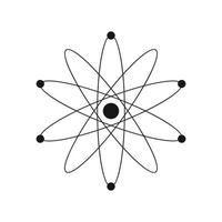Atom illustrated on a white background vector