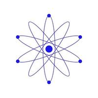 Atom illustrated on a white background vector