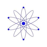 Atom illustrated on a white background vector