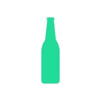 Beer bottle illustrated on a white background vector