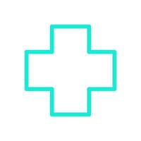 Medical cross illustrated on a white background vector