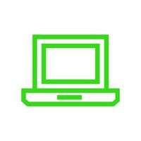 Laptop illustrated on a white background vector