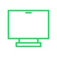 Computer monitor illustrated on a white background vector