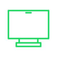 Computer monitor illustrated on a white background vector