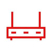 Router illustrated on a white background vector