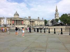 London in the UK in August 2020. A view of Trafalgar Square photo