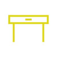 Table illustrated on white background vector