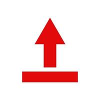 Upload arrow illustrated on white background vector