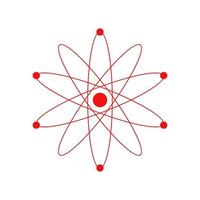 Atom illustrated on a white background vector