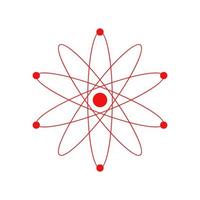 Atom illustrated on a white background vector