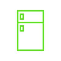 Fridge illustrated on a white background vector