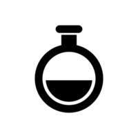 Laboratory flask illustrated on a white background vector