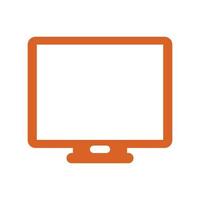 Computer monitor illustrated on a white background vector