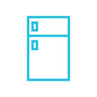 Fridge illustrated on a white background vector