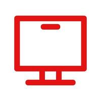 Computer monitor illustrated on a white background vector