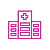 Hospital illustrated on a white background vector