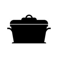 Kitchen pot illustrated on white background vector