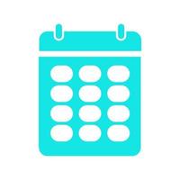 Calendar illustrated on white background vector