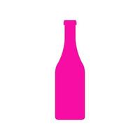 botella de vino ilustrada en un fondo blanco vector