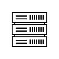 Server illustrated on a white background vector