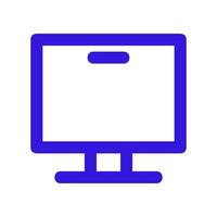 Computer monitor illustrated on a white background vector