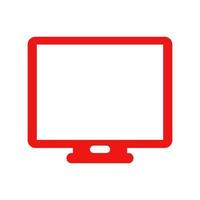 Computer monitor illustrated on a white background vector