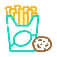 fried potato gluten free color icon vector illustration