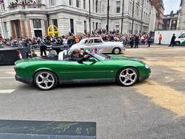 londres en el reino unido en junio de 2022. una vista del desfile del jubileo de platino en londres foto