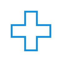 Medical cross illustrated on a white background vector