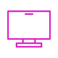 Computer monitor illustrated on a white background vector