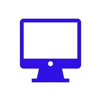 Computer monitor illustrated on a white background vector