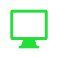 Computer monitor illustrated on a white background vector