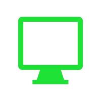 Computer monitor illustrated on a white background vector